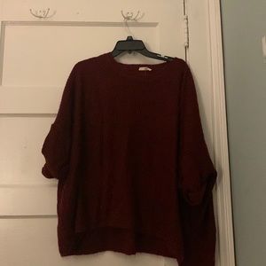 Oversized burgundy sweater